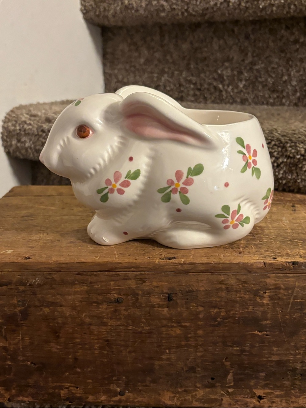 Vintage Avon bunny planter